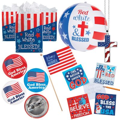 Christian Patriotic Favor Kits for 48