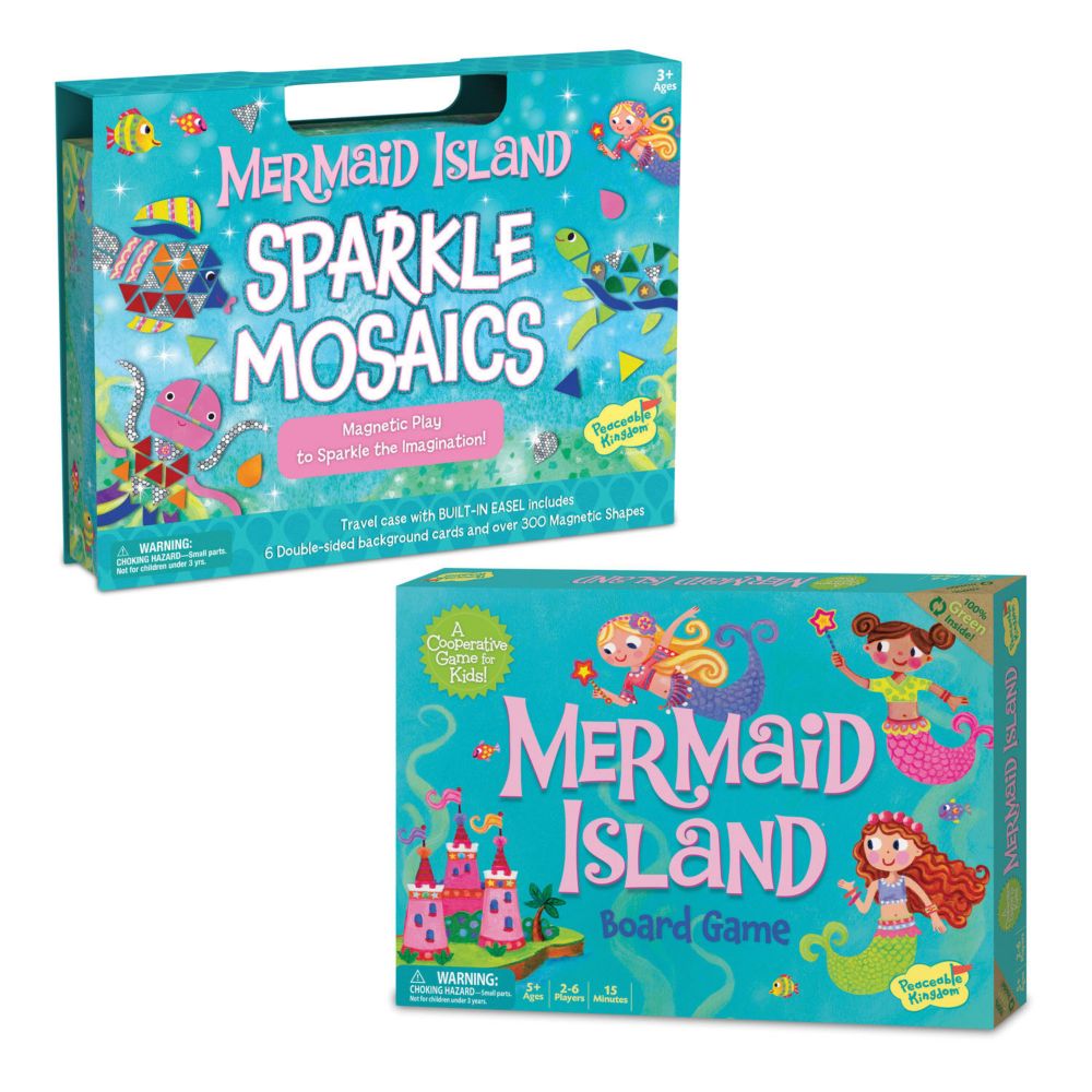 Mermaid Island Game and Sparkle Mosaics with FREE Diary From MindWare