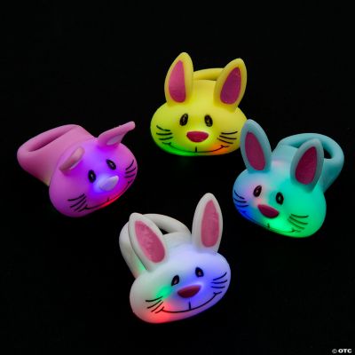 Light-Up Flashing Bunny Rings 12 Oriental Trading - Main Image