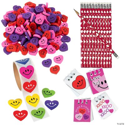 Bulk Valentine Stationery Value Handout Kit 340 Pc.
