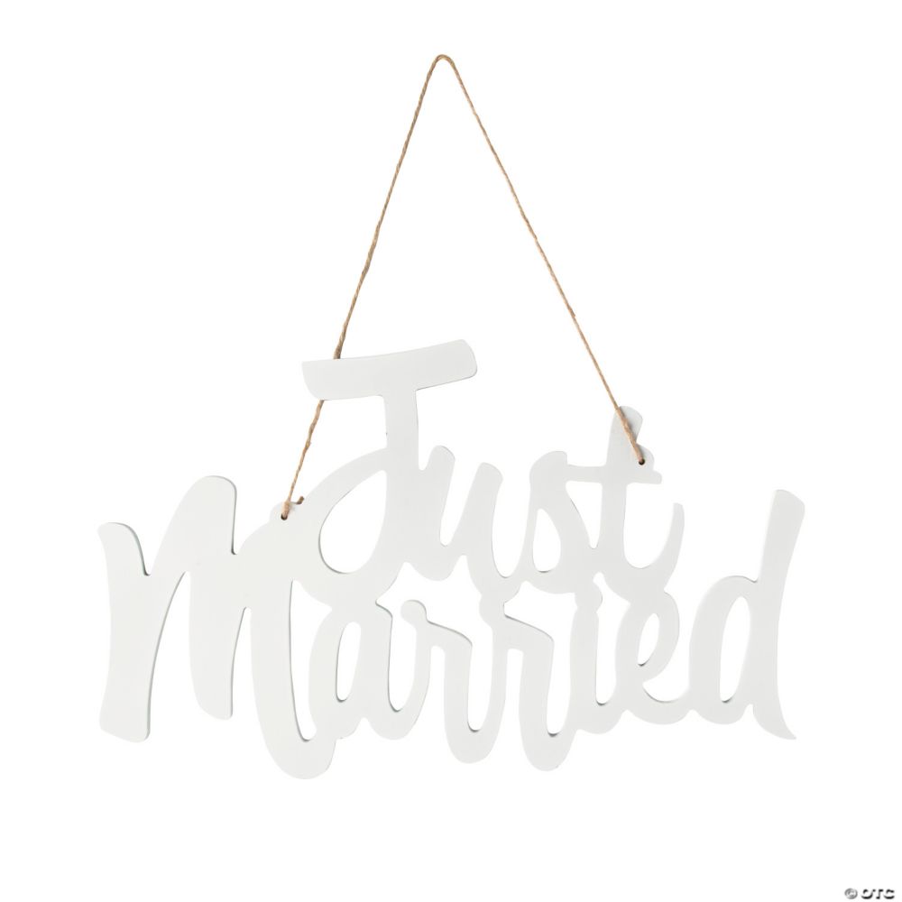 15 Just Married Photo Prop Sign