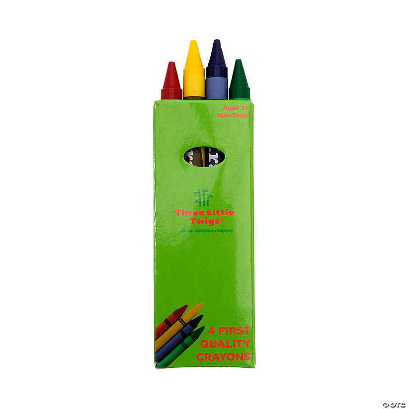 4-Color Crayons - 1 Box