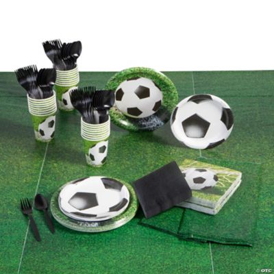 Sports Fanatic Soccer Party Tableware Kit for 24 Guests Oriental Trading