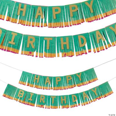 Happy Birthday Fringe Garland | Oriental Trading