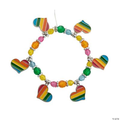 Create 5 colorful DIY bracelets with the Rainbow Treasure Bracelet Kit 