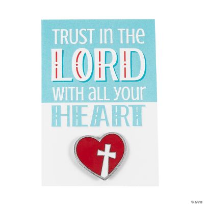 Trust In the Lord with All Your Heart Pins with Card - 36 Pc. | Oriental