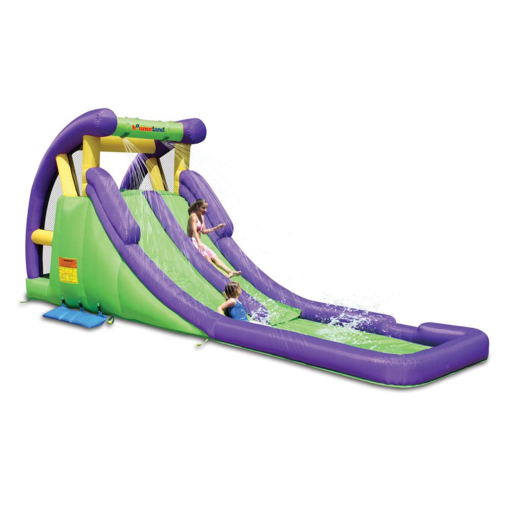 Bounceland Double Water Slide with Splash Pool From MindWare