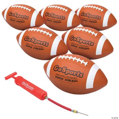 GoSports Youth Size Rubber Footballs 6 Pack Oriental Trading