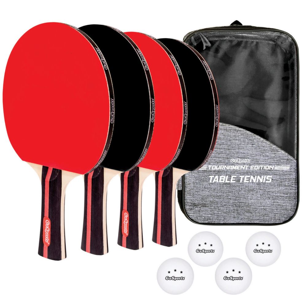 GoSports Tournament Edition Table Tennis Paddles - Set of 4 From MindWare