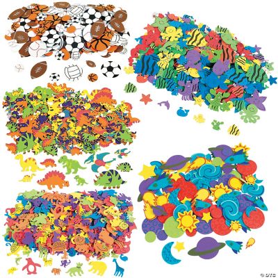 Fun Express 1000 Pieces Mosaic Geometric Foam Self-Adhesive Shapes