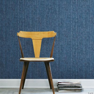 Roommates Crackled Stria Texture Peel & Stick Wallpaper Blue