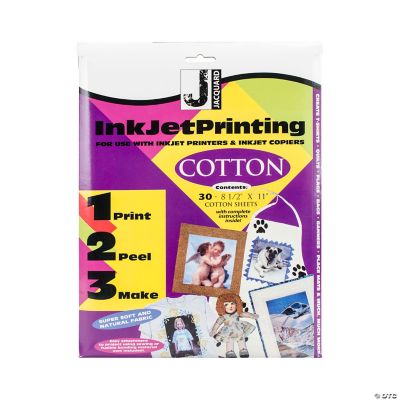 Jacquard Inkjet Fabric Sheets 8.5"X11" 30/Pkg100 Cotton Percale