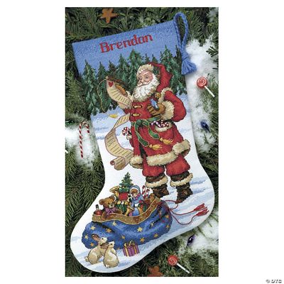 Mavin  Dimensions Christmas Stocking Kit Cross Stitch Peeking at