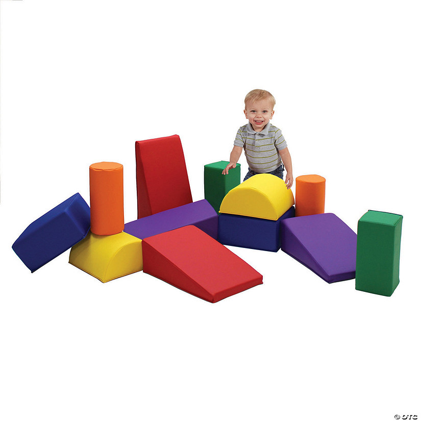Factory Direct Partners SoftScape Toddler Builder Block Set, 12-Piece -  Assorted | Oriental Trading