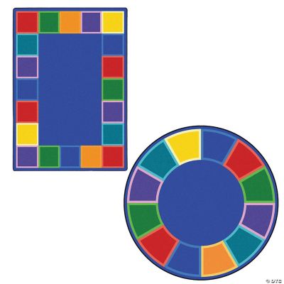 Joy Carpets & Co Joy in a Box - Vibrant Classroom Carpet Squares, 24 Pack main image 0