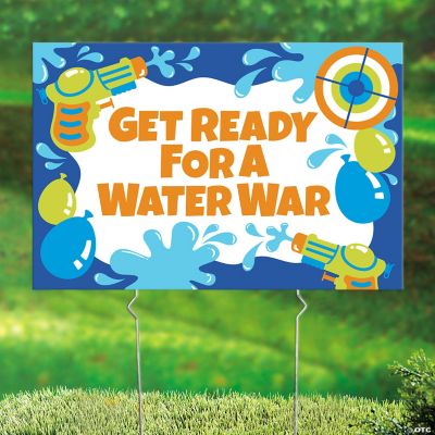 Water Wars Yard Sign Oriental Trading
