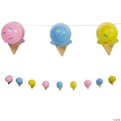 Ice Cream Latex Balloon Garland Kit 19 Pc. Oriental Trading