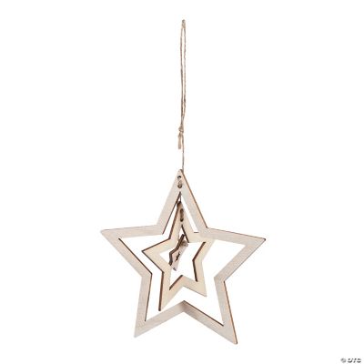 DIY Unfinished Wood Star Mobiles - 12 Pc. - Discontinued