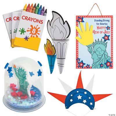 Paper Plate Patriotic Hat Craft Kit - Makes 12 | Oriental Trading