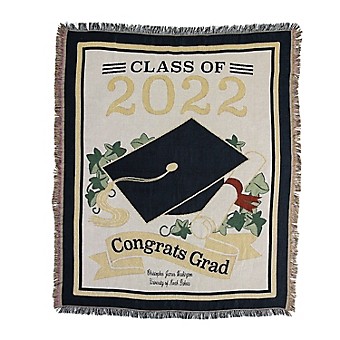 Girls/Boys Graduation White Bear with Cap Diploma & Solid Brass Picture Frame 