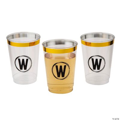Custom Gold Monogram Styrofoam Cups