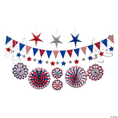 Patriotic Hanging Decorating Kit 23 Pc. Oriental Trading