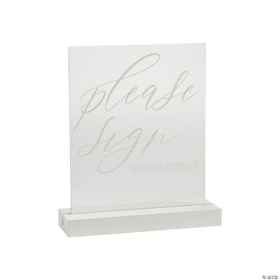 Acrylic Please Sign Our Guest Book Sign Oriental Trading