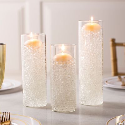 144 White Wax Wedding Function Resale Party Event Candle Glass