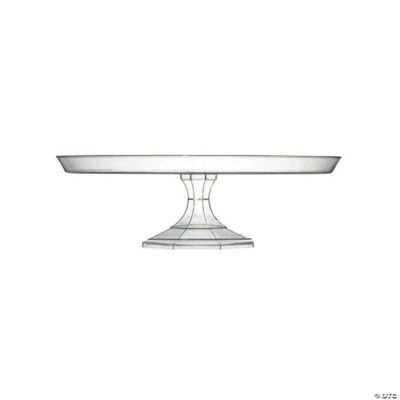 Premium 13" Clear Big Round Plastic Cake Stands (12 Cake Stands)