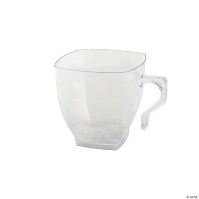 5 oz Square Disposable Plastic Coffee Mugs Espresso Cups