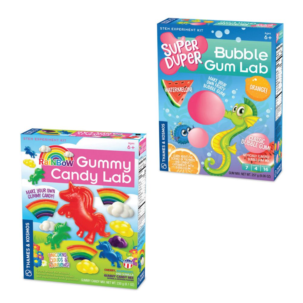 Bubble Gum Lab and Rainbow Gummy Kit: Set of 2 From MindWare