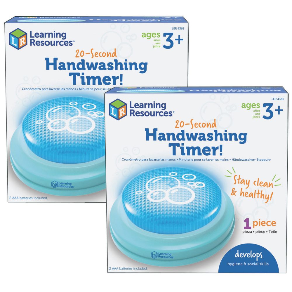 Learning Resources 20-Second Handwashing Timer: Set of 2 From MindWare