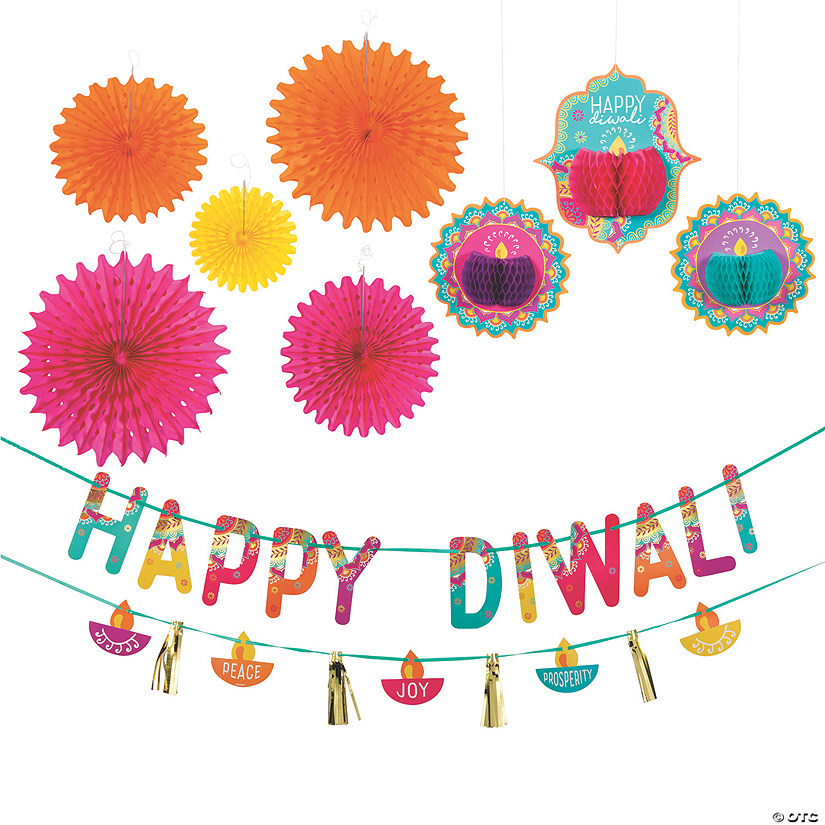 Colorful Bright Diwali Festival Of Lights Celebration Large Banner Decoration 