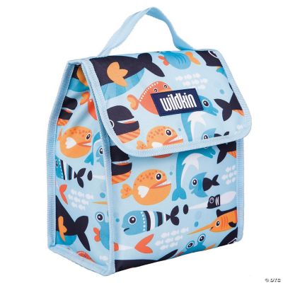 Wildkin Kids Insulated Lunch Box Bag for Boys & Girls (Grey Tweed