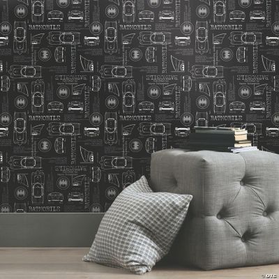 RoomMates Chalkboard Peel and Stick Wallpaper Black