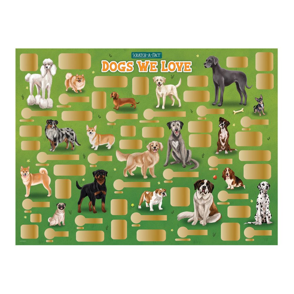 Scratch-a-Fact Poster: Dogs We Love From MindWare
