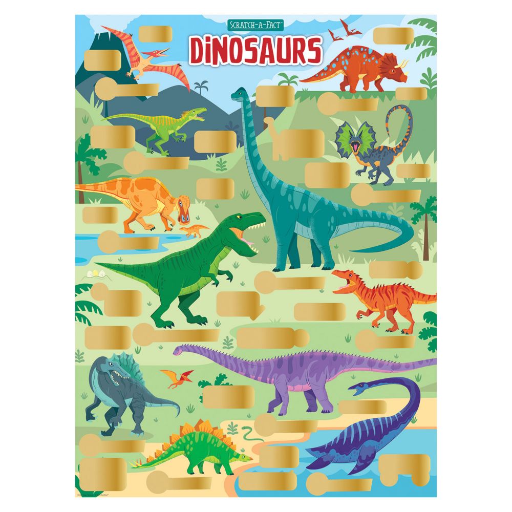 Scratch-a-Fact Poster: Dinosaurs From MindWare