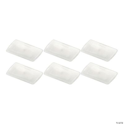 Clear PP Woven Waterproof Zippered Storage Bags, 4 Pcs. 23.5x23