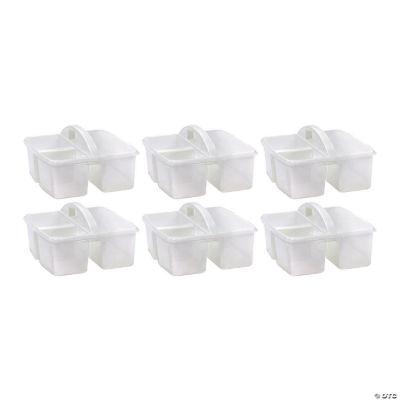 Teacher Created Resources Black Small Plastic Storage Bin, Pack of 6