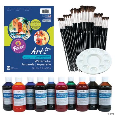 Assorted Colors Watercolor Paint Trays - Set of 12 | Oriental Trading