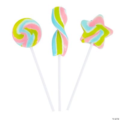 Pastel Rainbow Mini Swirl Lollipop Assortment – 100 Pc.