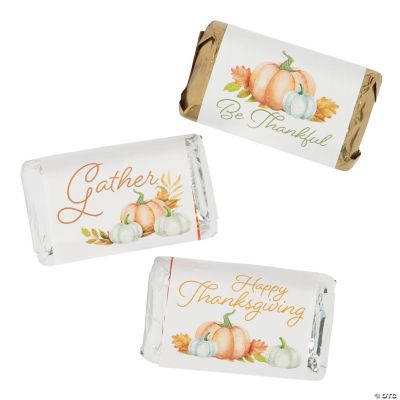 Fall Harvest Mini Candy Bar Sticker Labels - 30 Pc. - Discontinued