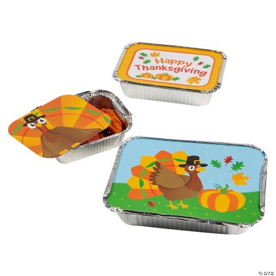 AKEROCK Thanksgiving Leftover Containers with Lids, Thanksgiving to go  Containers, Tin Foil, 36 Pieces Total