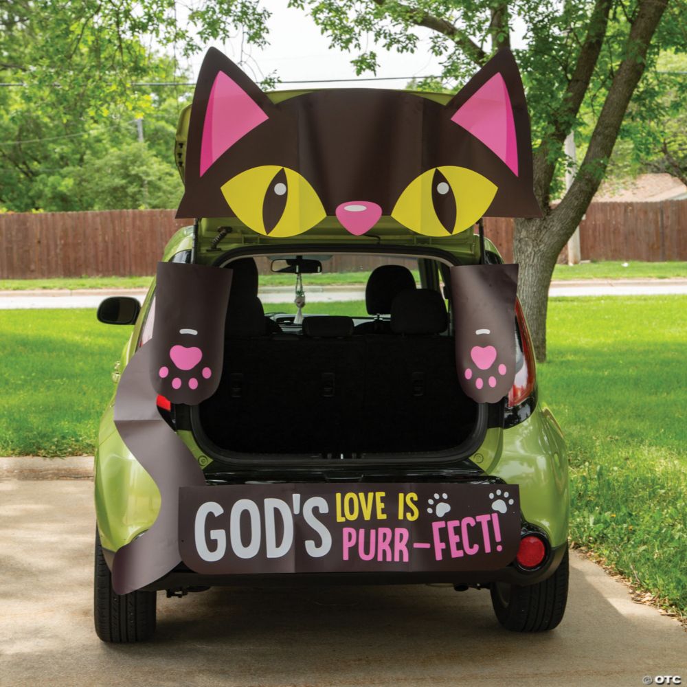 5 Pc Value Religious Black Cat Trunk-Or-Treat Decorating Kit