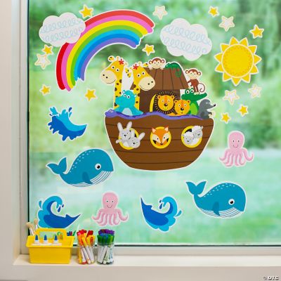 Noah's Ark Window Clings Oriental Trading