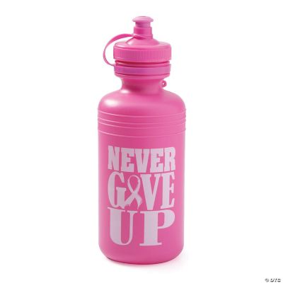 Pink Ribbon Plastic Water Bottles 12 Pc. Oriental Trading