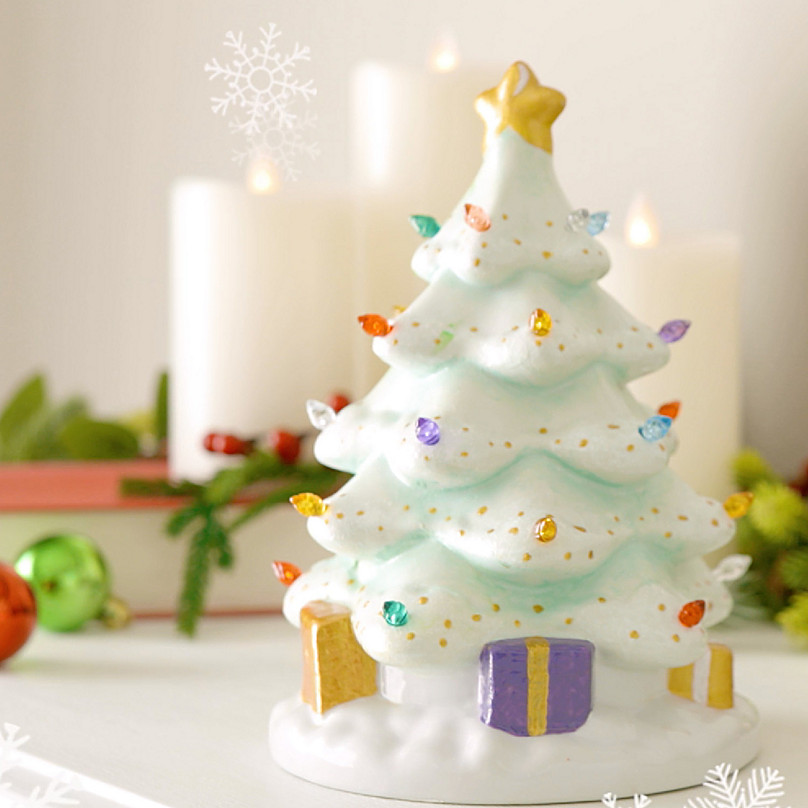 Christmas Tree with lights, 18 — Paint Your Own Pottery