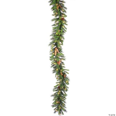 Vickerman 9' Cheyenne Artificial Christmas Garland, Warm White LED