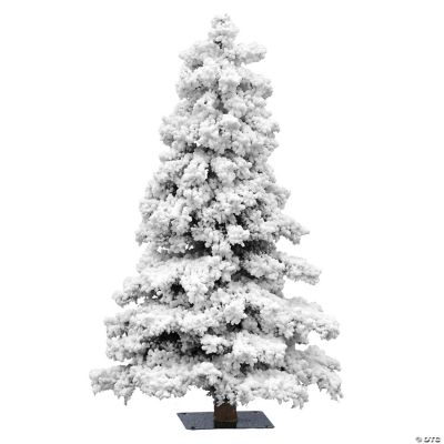 Vickerman 7' Flocked Spruce Artificial Christmas Tree, Unlit Oriental