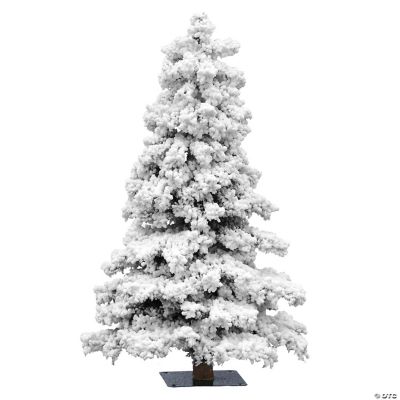 Vickerman 7' Flocked Spruce Artificial Christmas Tree, Unlit | Oriental ...